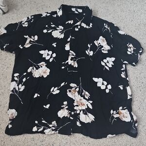 No Boundaries Black Floral Men's Shirt